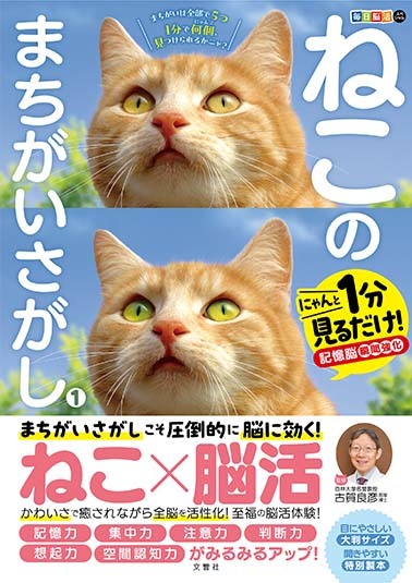 毎日脳活スペシャル　ねこのまちがいさがし１